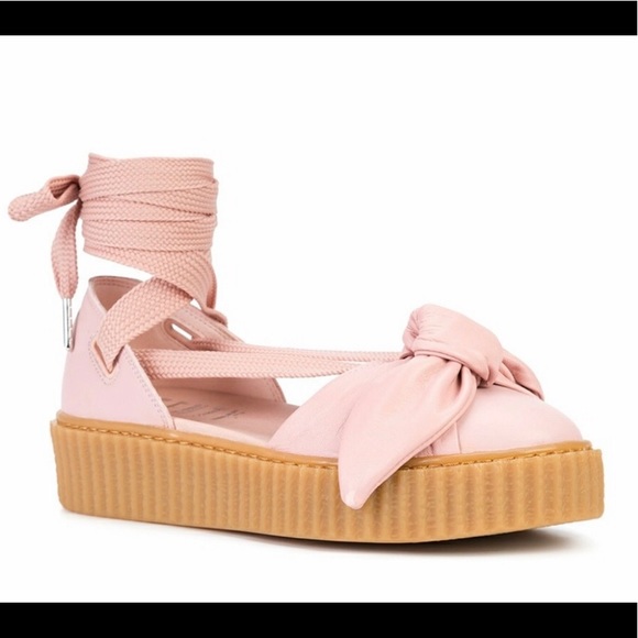PUMA Rihanna Fenty Creepers Pink lace up Sz 7 - Picture 2 of 9